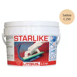 затирка эпоксидная litokol litochrom starlike, цвет бежевый, 2,5кг