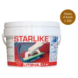 затирка эпоксидная litokol litochrom starlike, цвет коричневый, 2,5кг
