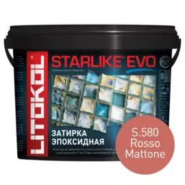 затирка эпоксидная litokol starlike evo, цвет красный s.580, 5 кг