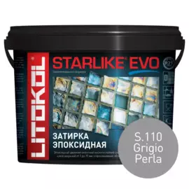 затирка эпоксидная litokol starlike evo, цвет серый s.110, 5 кг