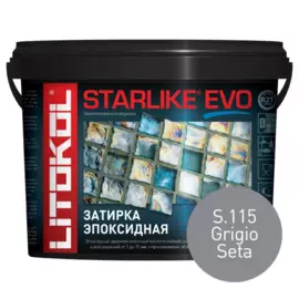 затирка эпоксидная litokol starlike evo, цвет серый s.115, 5 кг
