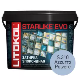затирка эпоксидная litokol starlike evo, цвет серый s.310, 5 кг