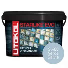 затирка эпоксидная litokol starlike evo, цвет синий s.400, 2,5 кг