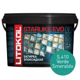 затирка эпоксидная litokol starlike evo, цвет зеленый s.410, 2,5 кг