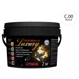 затирка litokol litochrom 1-6 luxury c.00 2кг белая /ведро/