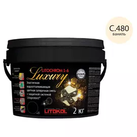 затирка litokol litochrom 1-6 luxury c.480 2кг ваниль /ведро/
