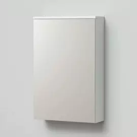 зеркальный шкаф итана адель 50 500х160х750 белый глянец