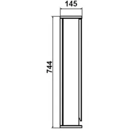 зеркальный шкаф подвесной с подсветкой asb-mebel бари 80 см (9601)