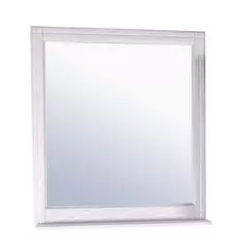 зеркало подвесное с полкой asb-woodline берта белый патина серебро 85 см (10121)