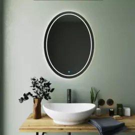 зеркало для ванной комнаты с подсветкой итана line 600х32х800, овальное