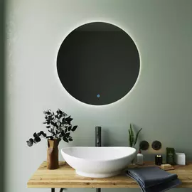 зеркало для ванной комнаты с подсветкой итана oreol d80, 800х32х800