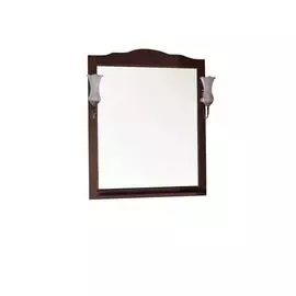 зеркало подвесное со светильниками asb-woodline римини антикварный орех 60 см (10179)