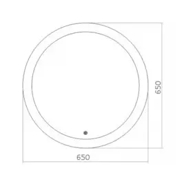 зеркало с подсветкой azario 65*65 фр1534