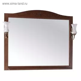 зеркало подвесное со светильниками asb-woodline салерно антикварный орех 80 см (9691)