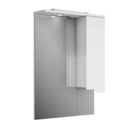 зеркало-шкаф для ванной комнаты uncoria брента 60 (66038) с подсветкой, белый