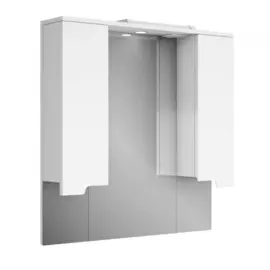 зеркало-шкаф для ванной комнаты uncoria брента 80 (68012) с подсветкой, белый