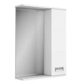 зеркало-шкаф для ванной комнаты uncoria рейн 55 правое (65536) белый