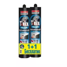 жидкие гвозди soudal t-rex прозрачный 310мл 1+1