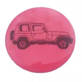 Значок световозвращающий Джип розовый