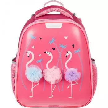 №1 School Ранец Basic Flamingo (светящийся кант)