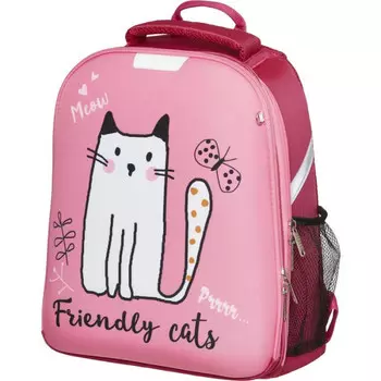 №1 School Ранец Light Friendly cats 2 отделения