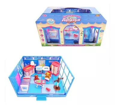 ABtoys Домик Счастливые друзья Гладильная комната (13 предметов)