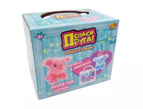 ABtoys Спаси друга Лохматый щенок в переноске