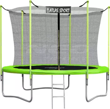 Atlas Sport Батут с внутренней сеткой и лестницей (8ft) 252 см