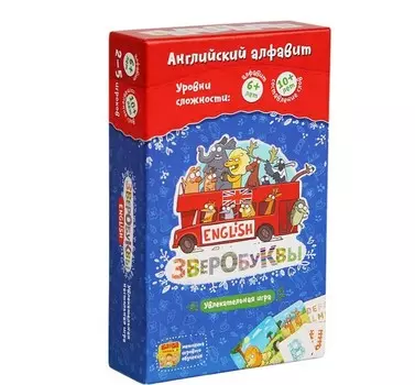 Банда Умников Развивающая настольная игра Зверобуквы English