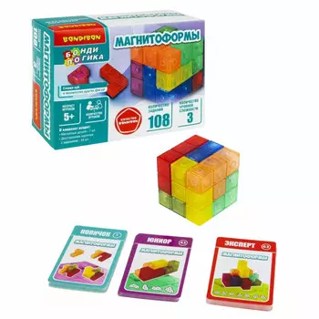 Bondibon БондиЛогика Игра настольная логическая Магнитоформы