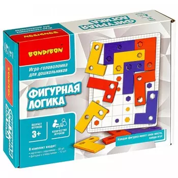 Bondibon Игра-головоломка Фигурная логика для дошкольников