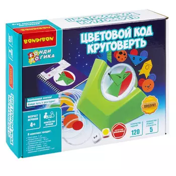 Bondibon Игра настольная логическая БондиЛогика Цветовой код Круговерть