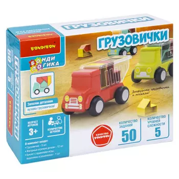 Bondibon Настольная логическая игра Грузовички серия БондиЛогика