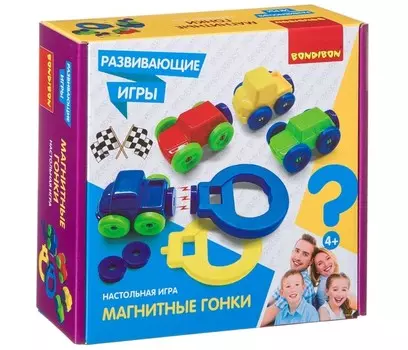 Bondibon Развивающая настольная игра Магнитные гонки
