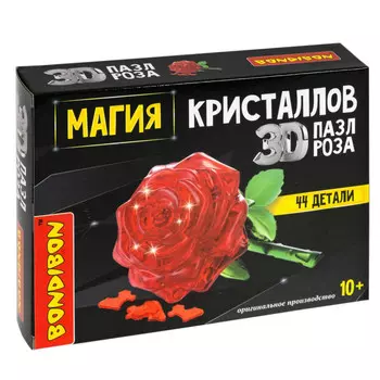 Bondibon Развивающие 3D Пазлы Магия кристаллов Роза 44 детали