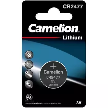 Camelion Батарейка литиевая CR2477 BL-1 дисковая 3В