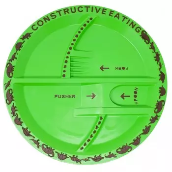 Constructive eating Тарелка с изображением динозавров