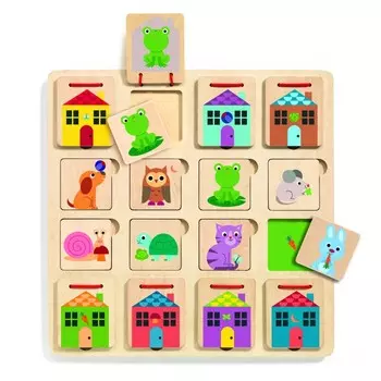 Деревянная игрушка Djeco Пазл-вкладка Кабанимо