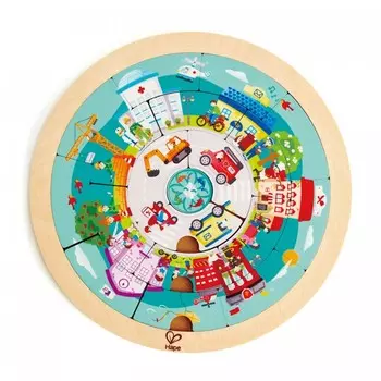 Деревянная игрушка Hape Головоломка Карусель