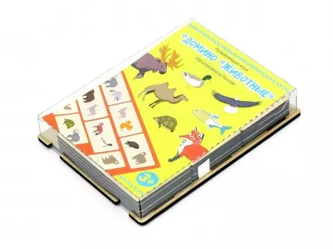 Деревянная игрушка Paremo Игровой набор Домино Животные