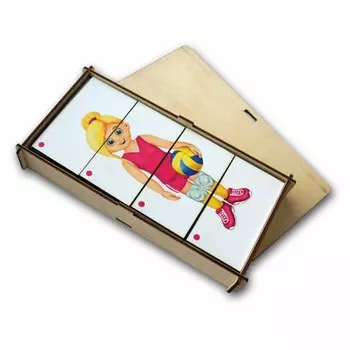 Деревянная игрушка Paremo Игровой набор Составные картинки Спорт 1