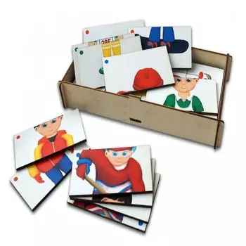 Деревянная игрушка Paremo Игровой набор Составные картинки Спорт 3