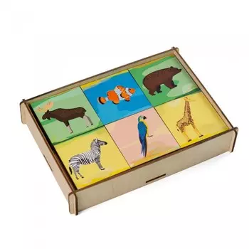 Деревянная игрушка Сибирские игрушки Мемори Животные