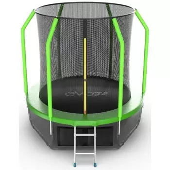 EVO Jump Батут Cosmo с внутренней сеткой и лестницей 6ft + нижняя сеть
