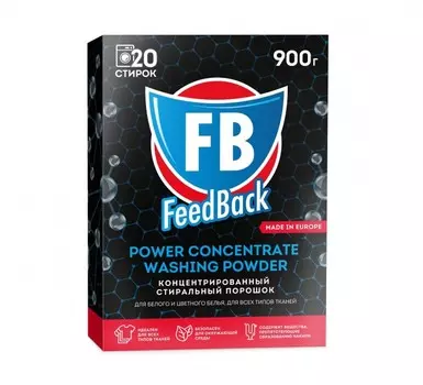 Feed Back Концентрированный стиральный порошок Power Concentrate Washing Powder 900 г