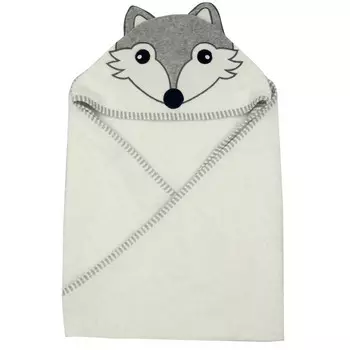 Forest kids Полотенце с капюшоном Волк 100х100 см