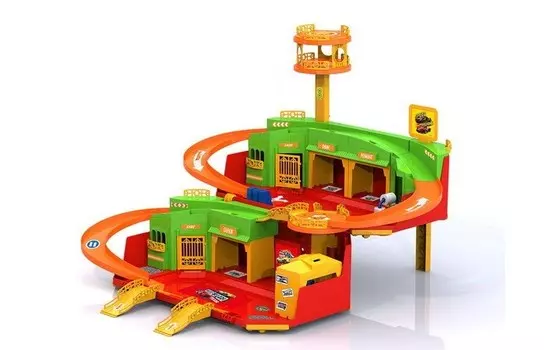 Hot Wheels Набор парковка с вертолетной площадкой