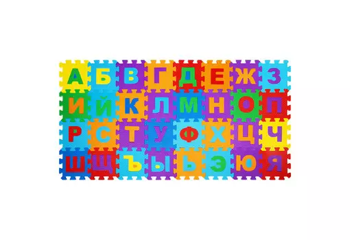Игровой коврик Юнландия пазл напольный Алфавит 120х60 см