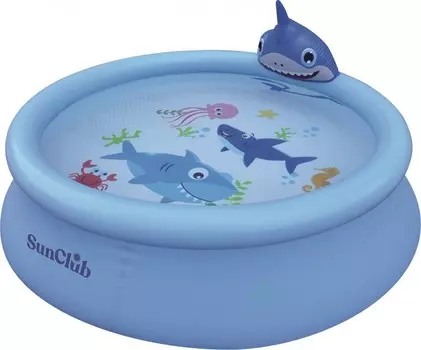 Бассейн Jilong Бассейн надувной Shark 3D Spray 190х47 см