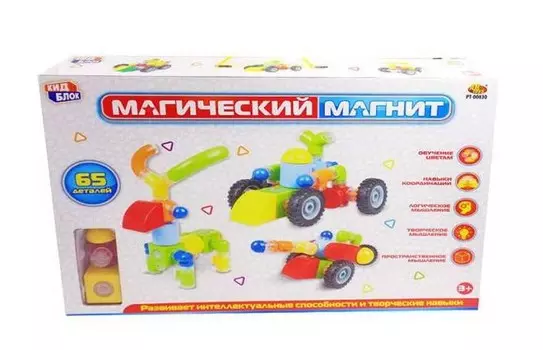 Конструктор ABtoys Магический магнит (65 деталей)